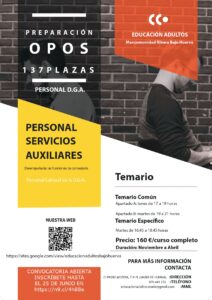 Cartel preparación de oposiciones