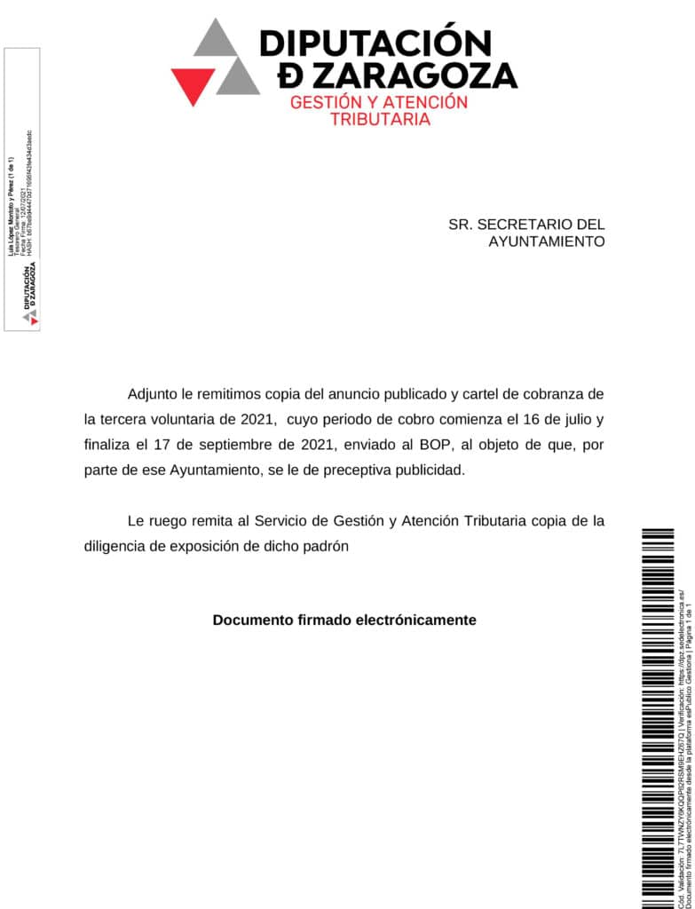 notificación periodo voluntario de cobro