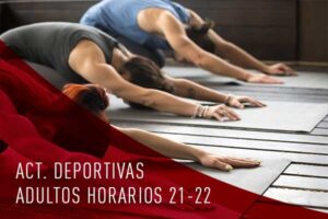 actividades deportivas adultos horarios 2021-2022