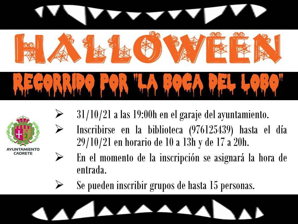Cartel de recorrido de Halloween