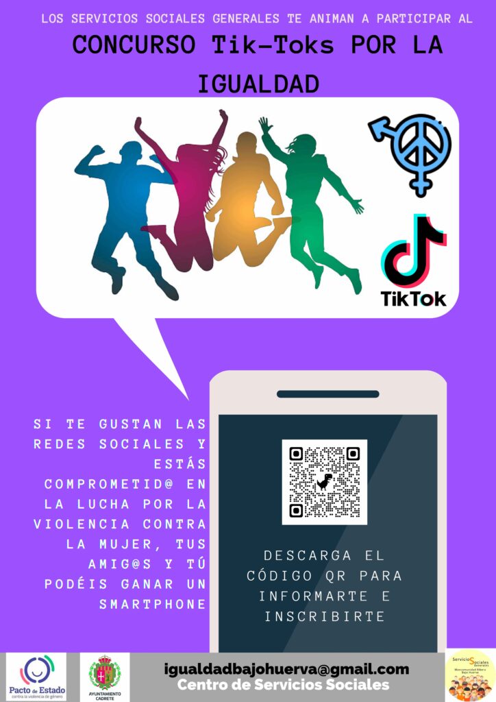 Cartel de concurso de tik-toks por la igualdad