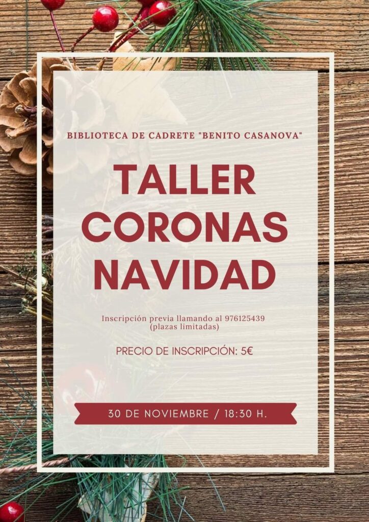 Taller de coronas de Navidad