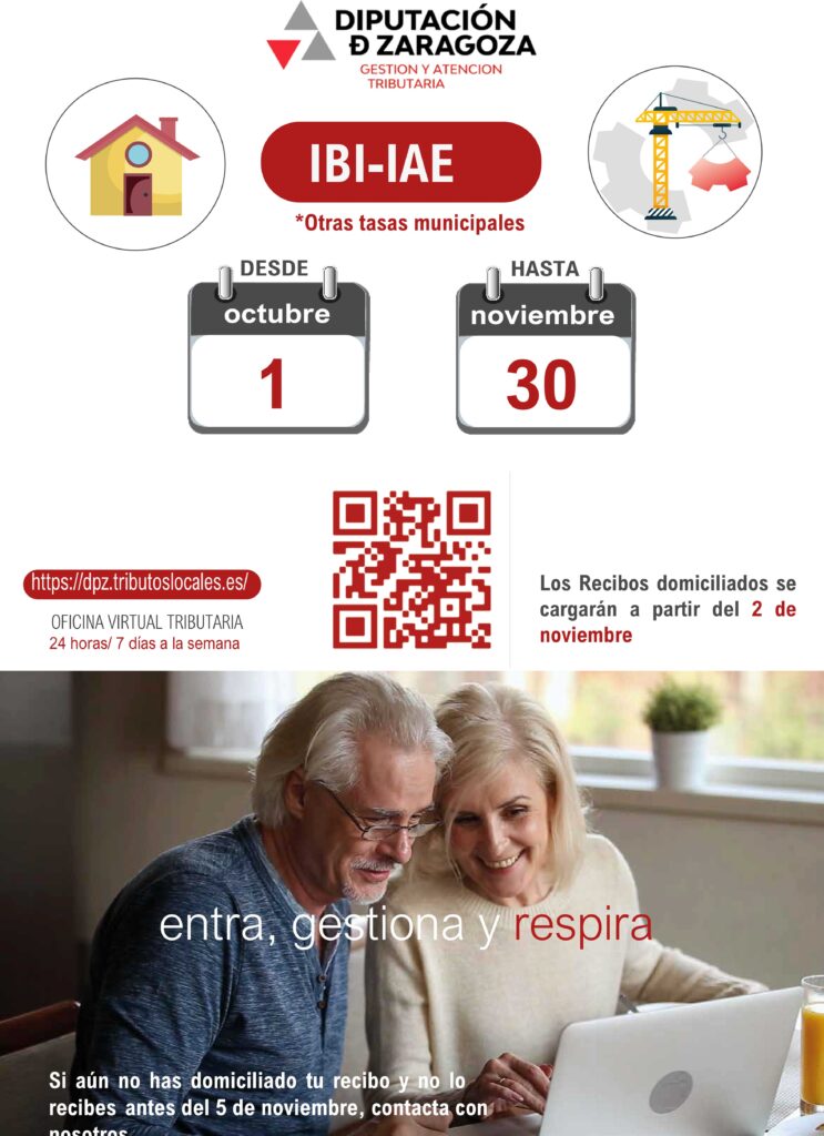 Cartel informativo abono de IBI e IAE 2021
