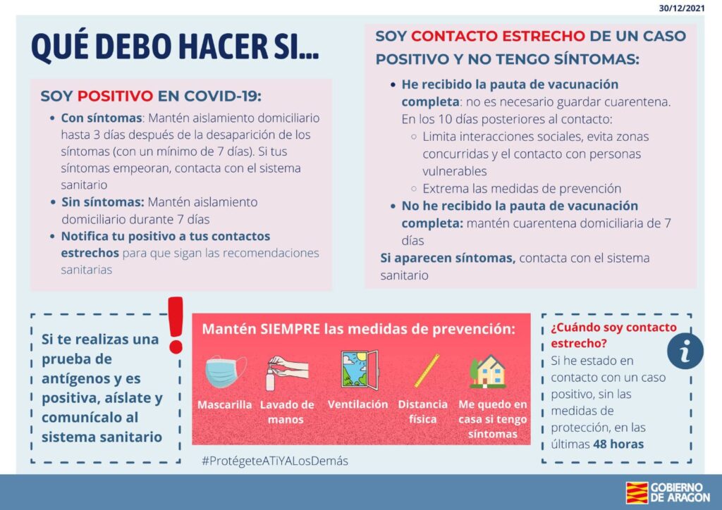 informacion Gobierno de Aragón Covid-19
