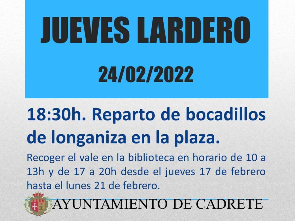 Jueves Lardero 2022