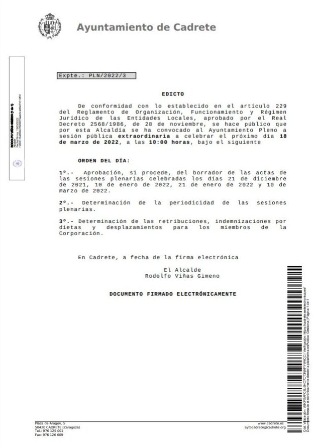 Edicto pleno 2022