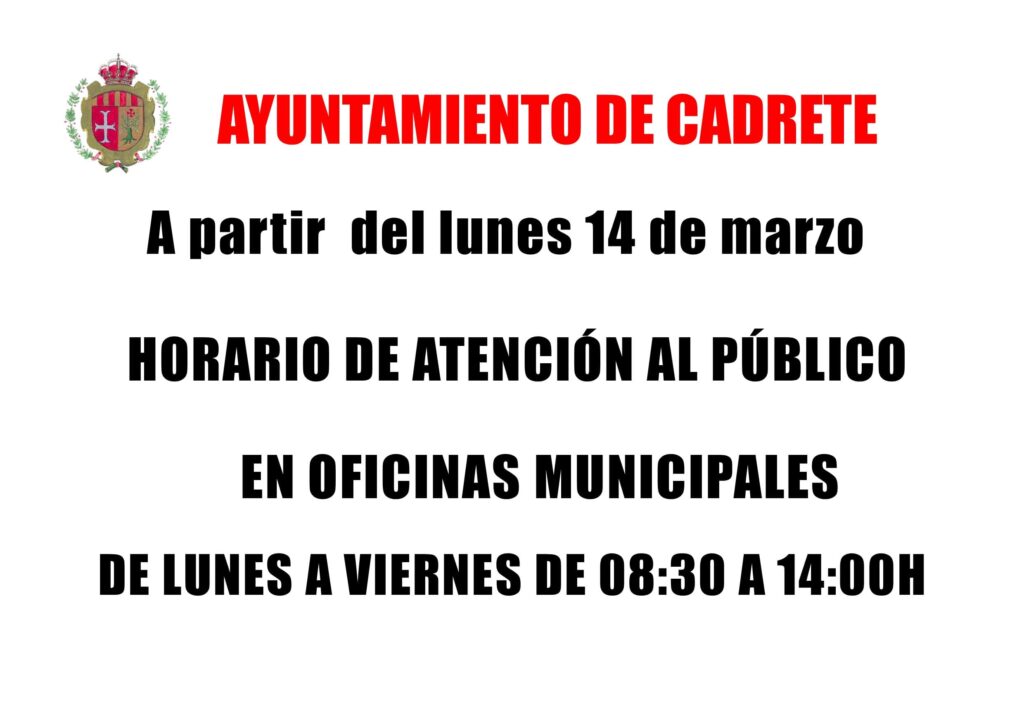 Horario de atención al público