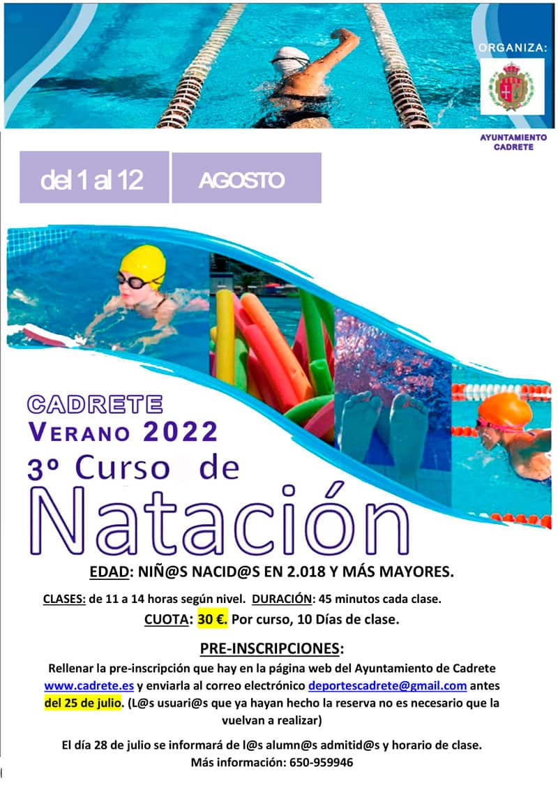 Tercer curso de natación