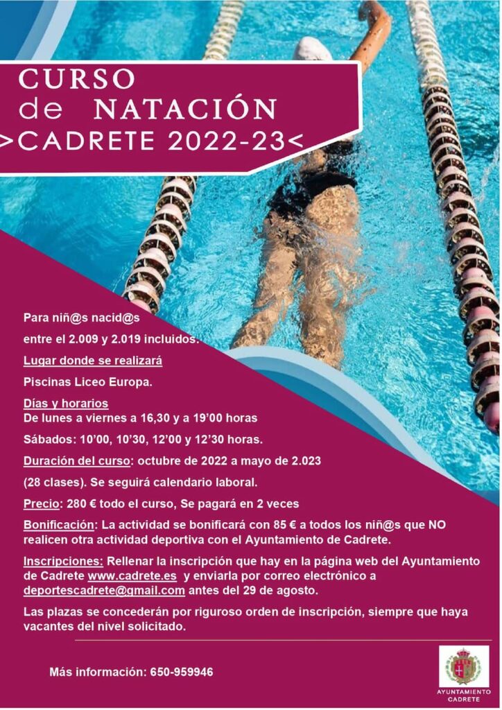 Curso de natación 2022-2023
