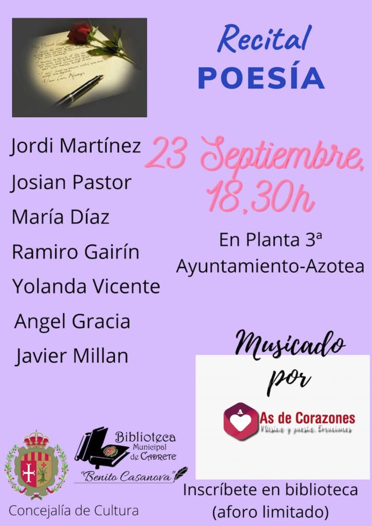 Ayuntamiento de Cadrete Recital de poesia