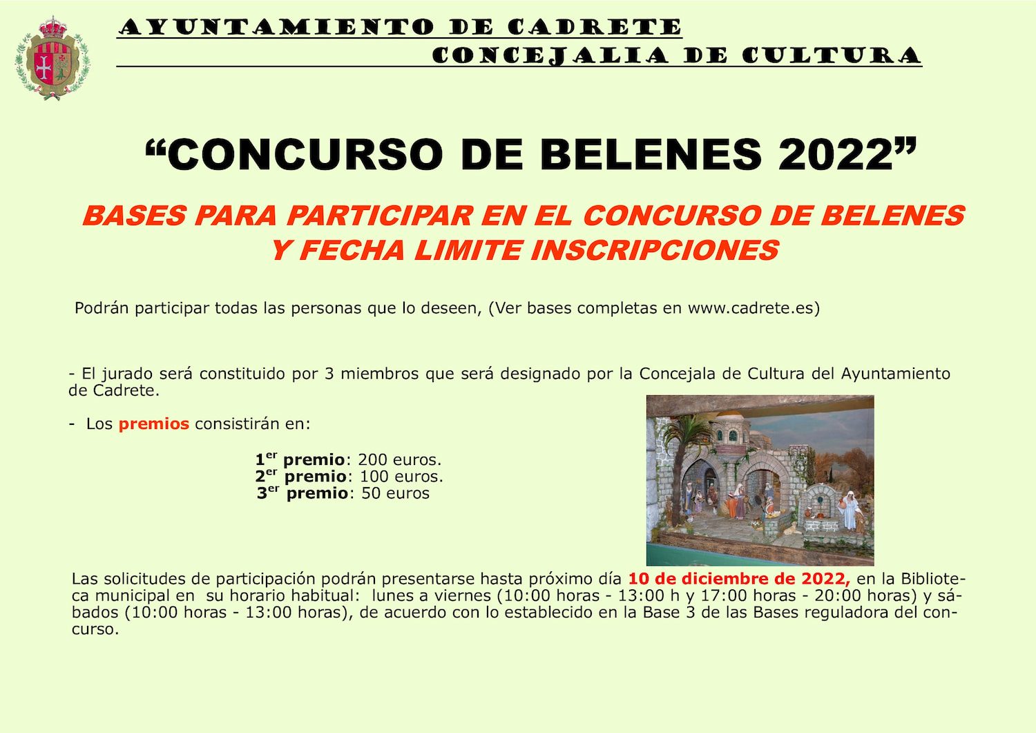 Concurso de belenes 2022